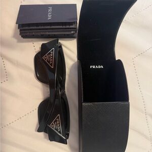 Prada Black Rectangular Sunglasses